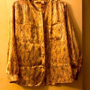 Vintage  Alfred Dunner Shiny Long Sleeve Top. Size 16